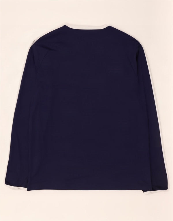 Puma masculino top manga comprida 2XL azul marinho colorblock poliéster