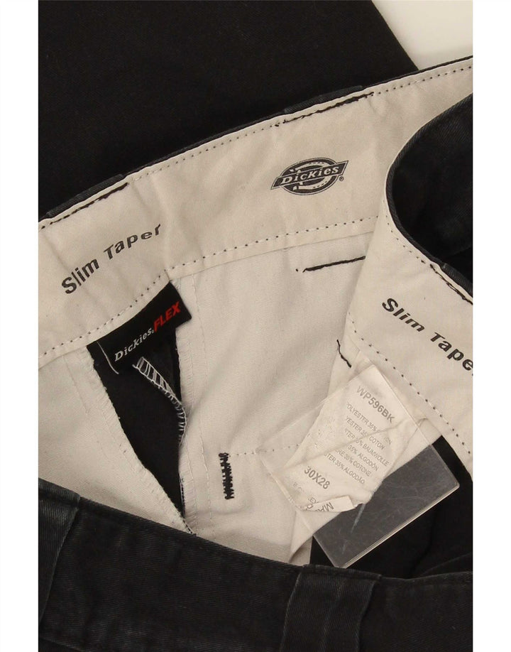 Calças casuais masculinas Dickies Slim Tapered W30 L28 poliéster preto