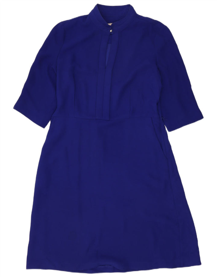 Vestido feminino Hobbs A-Line UK 12 poliéster azul médio