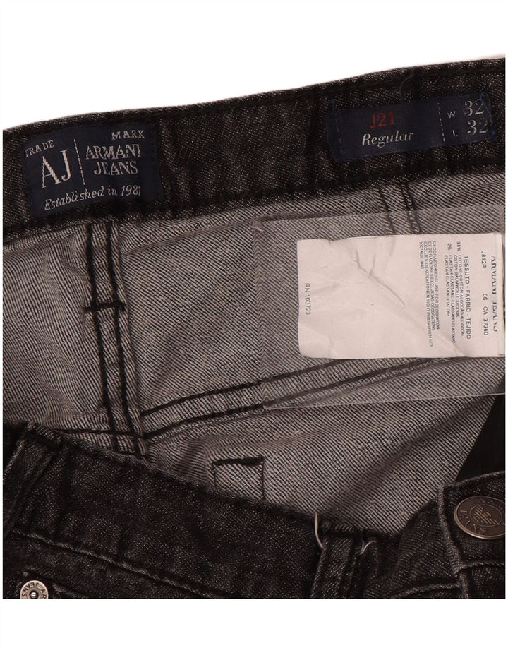 Jeans retos femininos Armani W32 L28 algodão cinza