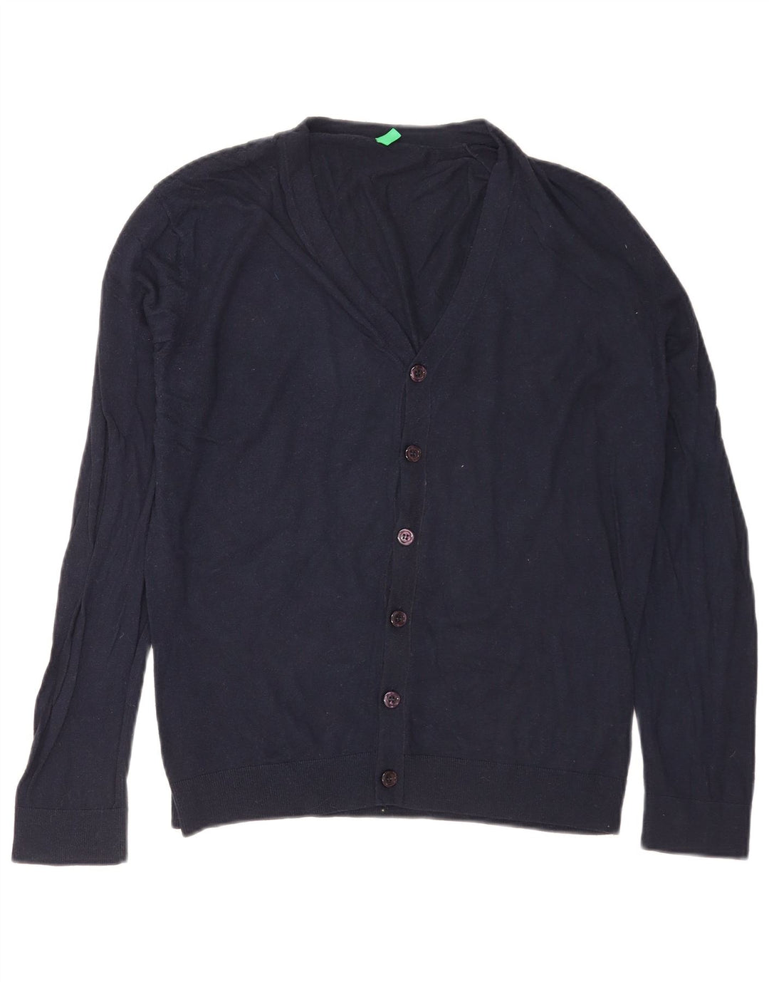 Suéter cardigã masculino Benetton pequeno azul marinho