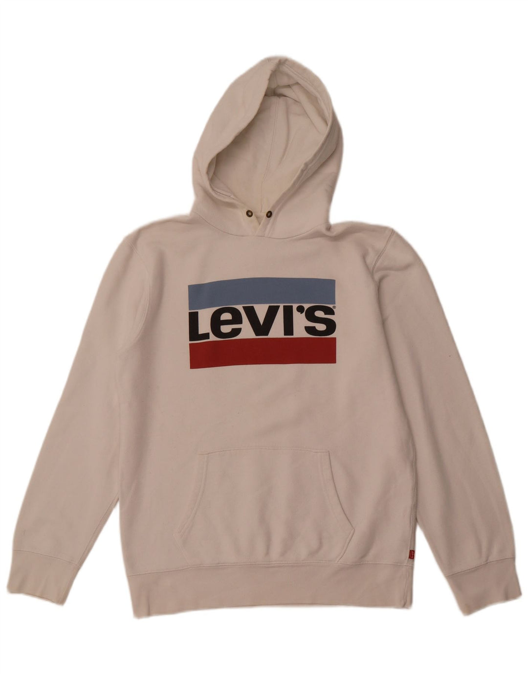Suéter com capuz gráfico masculino Levi's grande algodão branco
