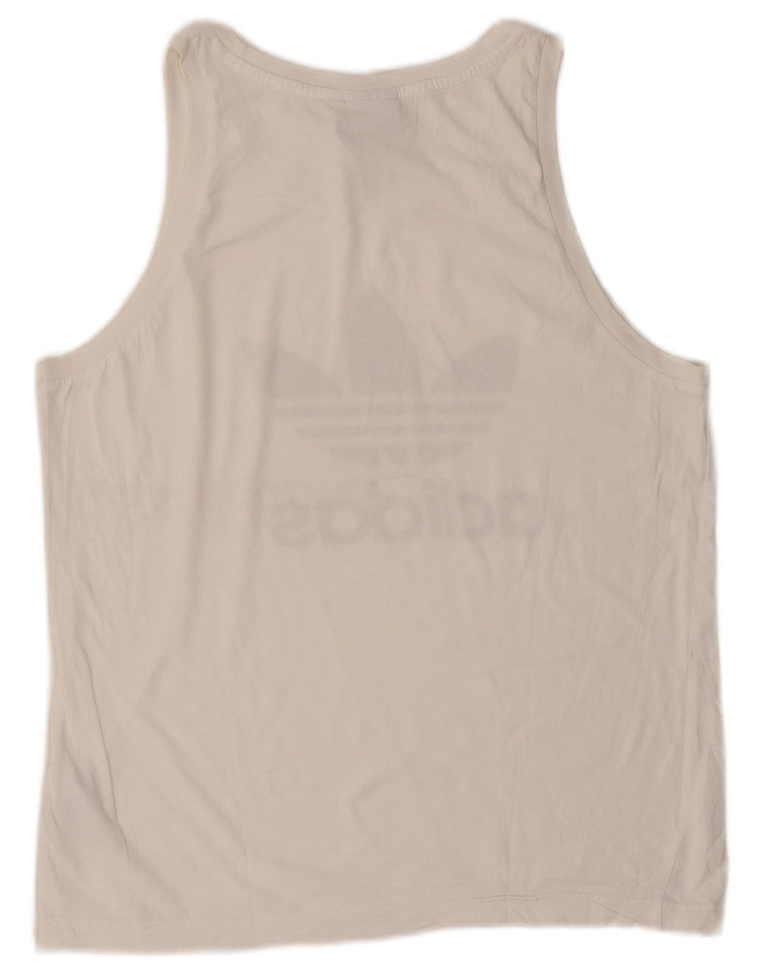 Adidas Mens Graphic Vest Top Médio Algodão Branco