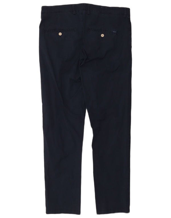 Calça masculina Gant Hallden Slim Chino W35 L30 azul marinho