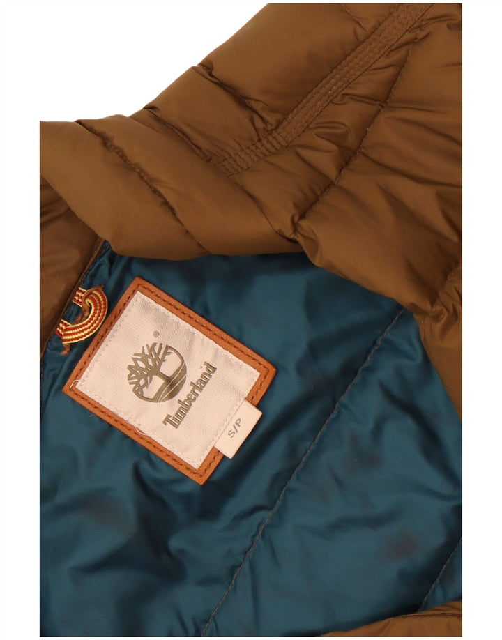 Jaqueta acolchoada masculina Timberland UK 36 pequena marrom