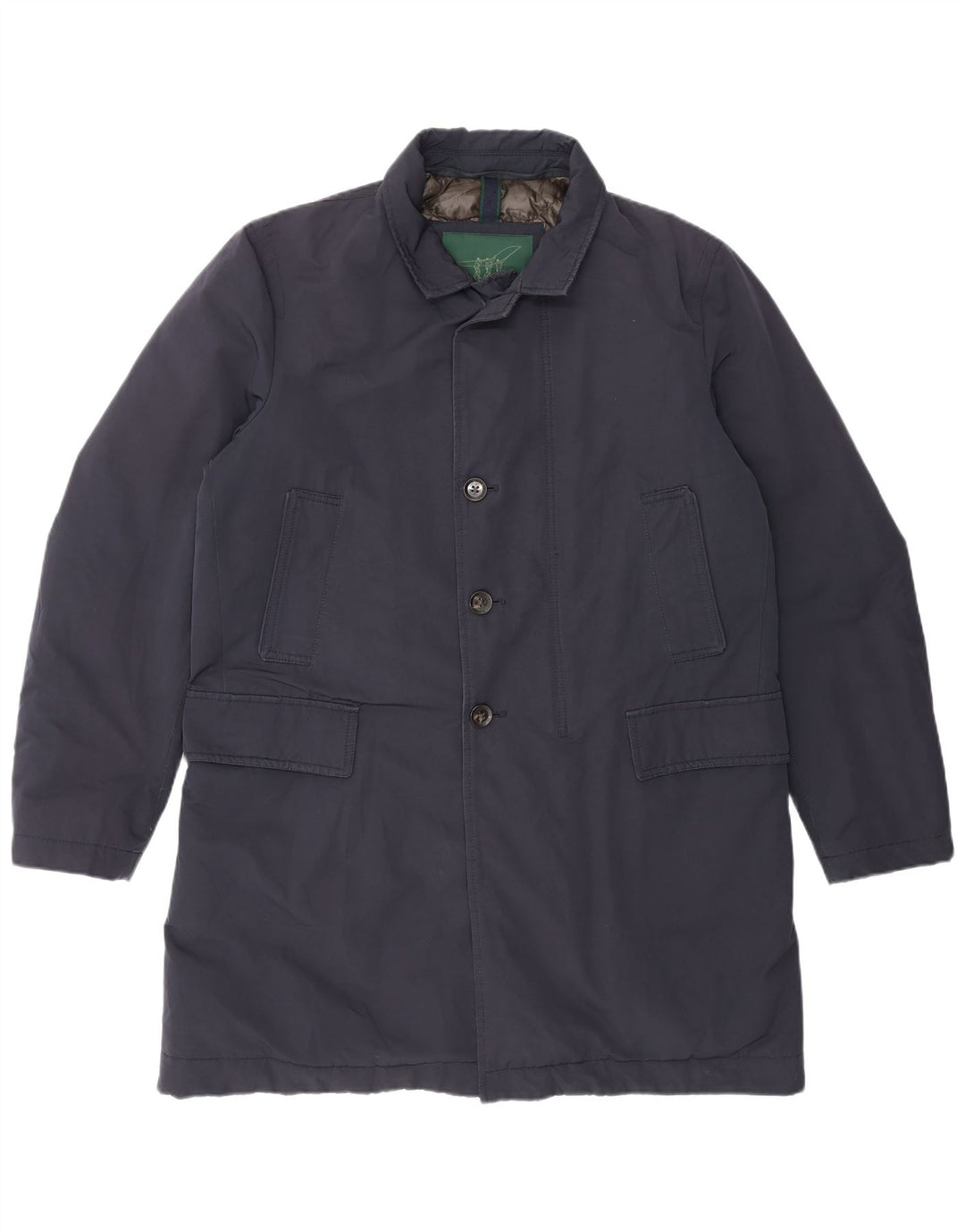 Casaco acolchoado masculino Henry Cottons IT 50 grande algodão azul marinho