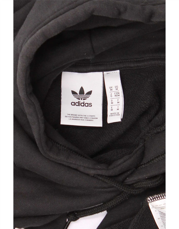 Adidas masculino gráfico moletom com capuz médio algodão preto