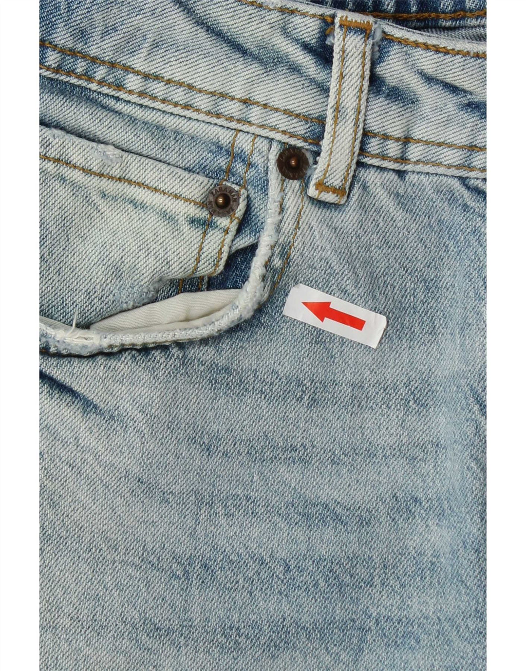 Zara Calça jeans reta masculina desgastada EU 40 médio W31 L29 algodão azul
