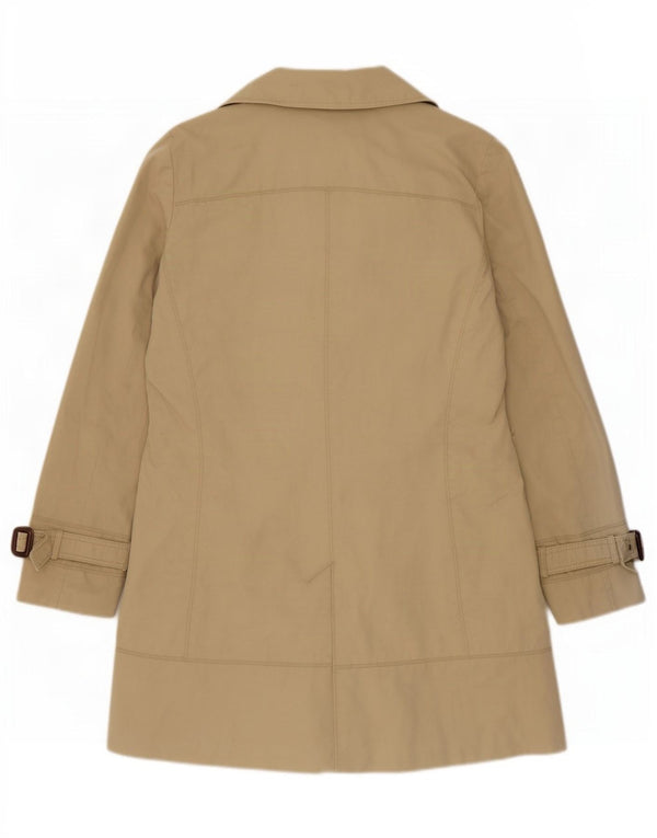 Zara Womens Trench Coat UK 16 Grande Algodão Bege