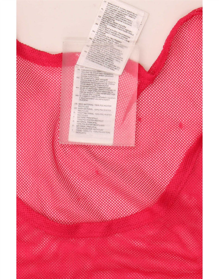 Adidas masculino transparente colete gráfico top grande rosa poliéster