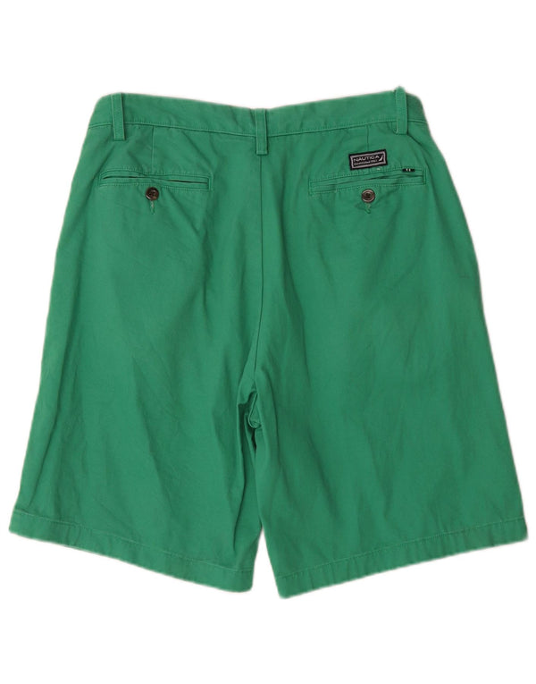 Nautica Mens Chino Shorts W32 Médio Algodão Verde