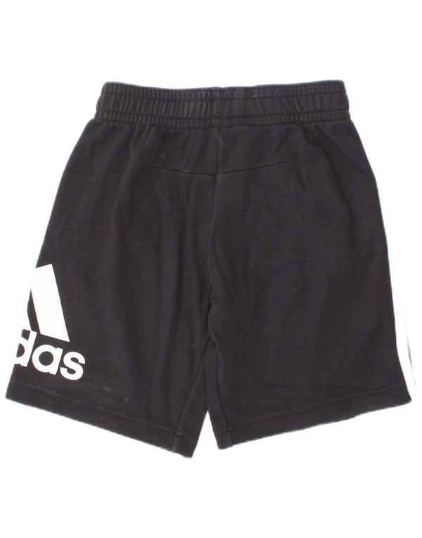 Shorts esportivos gráficos Adidas para meninos 7-8 anos algodão preto