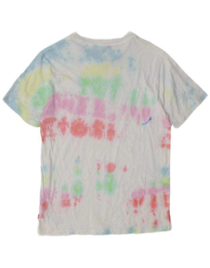 Camiseta masculina padrão Levi's com estampa gráfica pequena, algodão tie-dye multicolorido