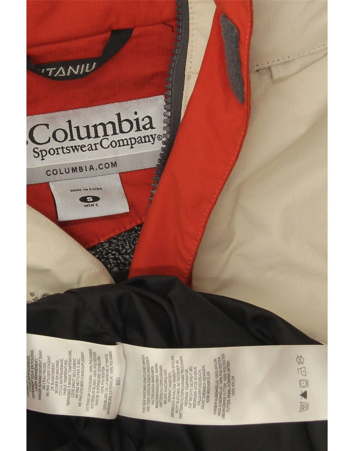 Jaqueta de esqui Columbia Mens Titanium UK 36 Small Red Colourblock Nylon