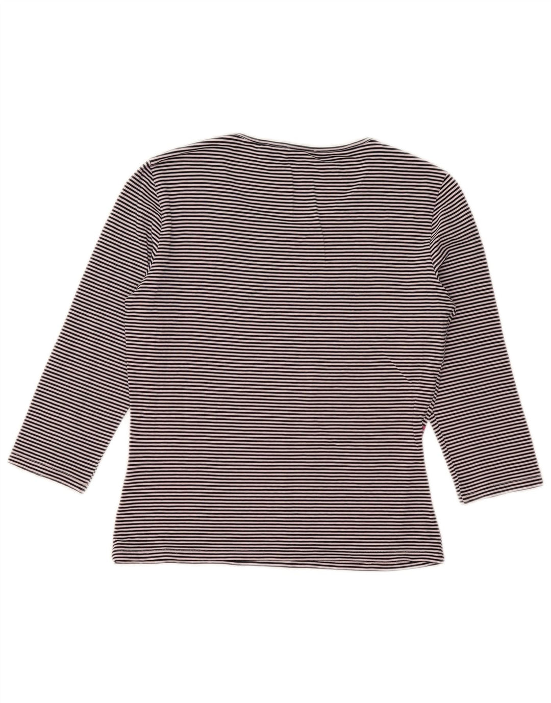 Blusa feminina Marella manga 3/4 Reino Unido 16 grande listra azul marinho