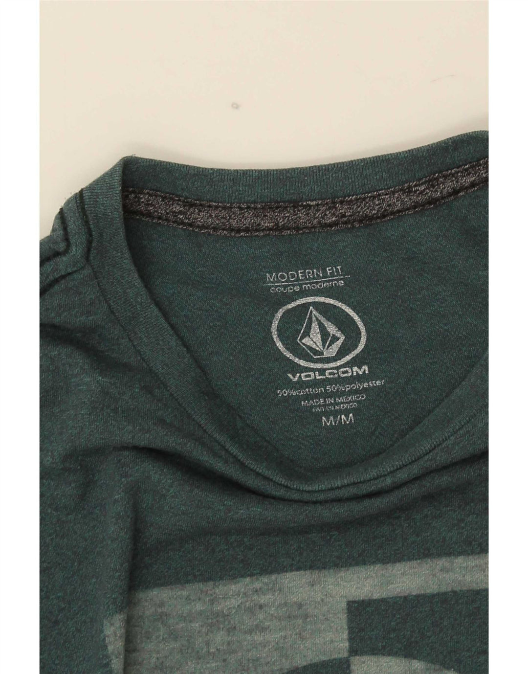 Camiseta masculina Volcom Modern Fit Graphic Top de algodão verde médio