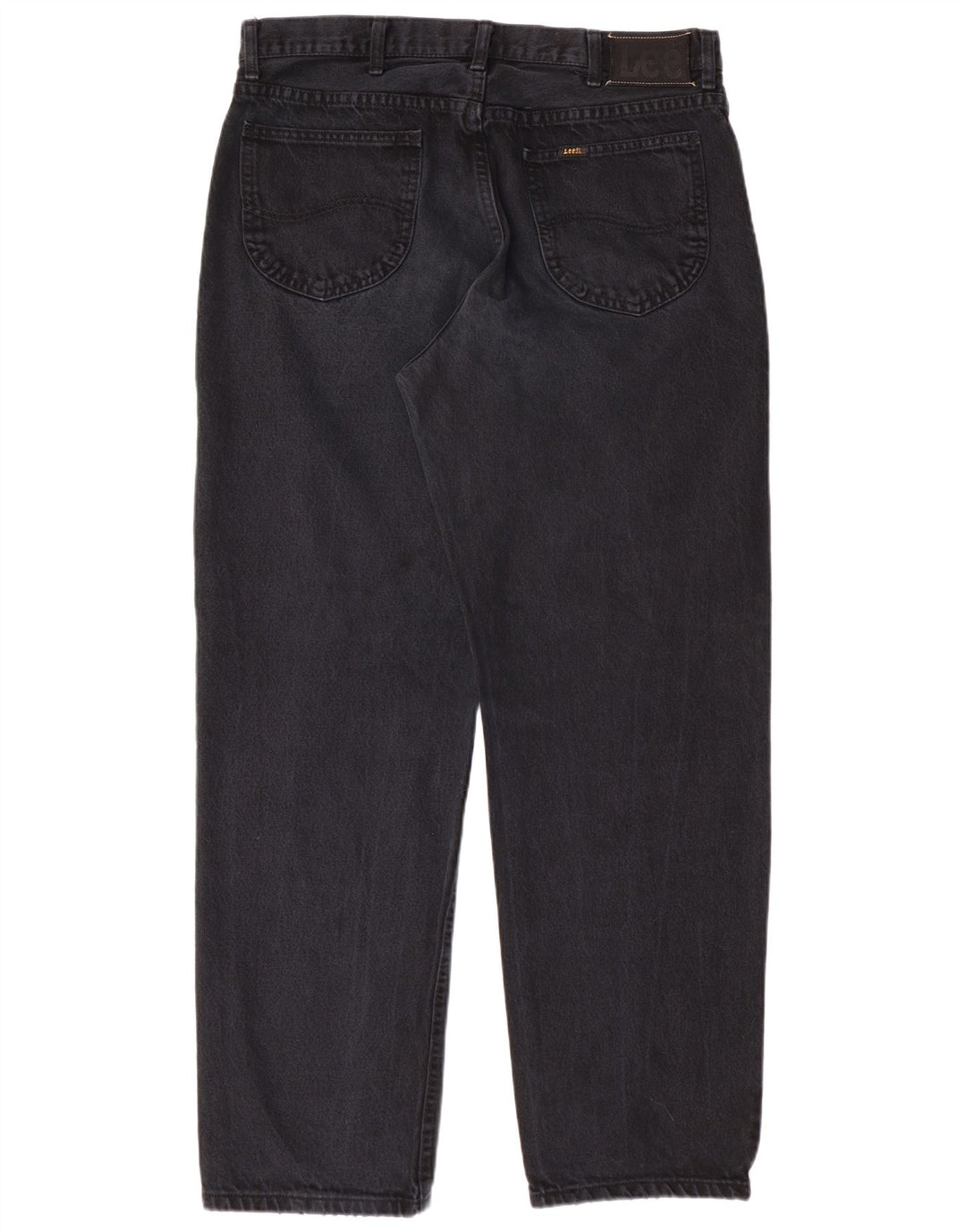 LEE Masculino Kansas Straight Jeans W38 L32 Algodão Preto