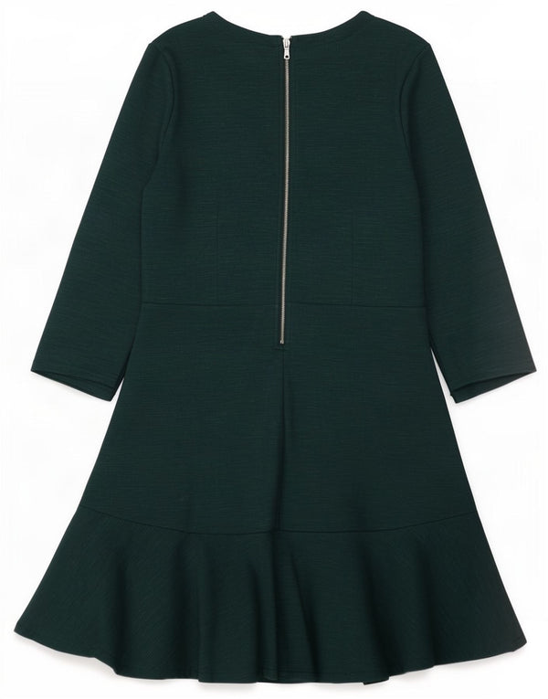 Vestido feminino Gap manga 3/4 linha A Reino Unido 10 pequeno rayon verde