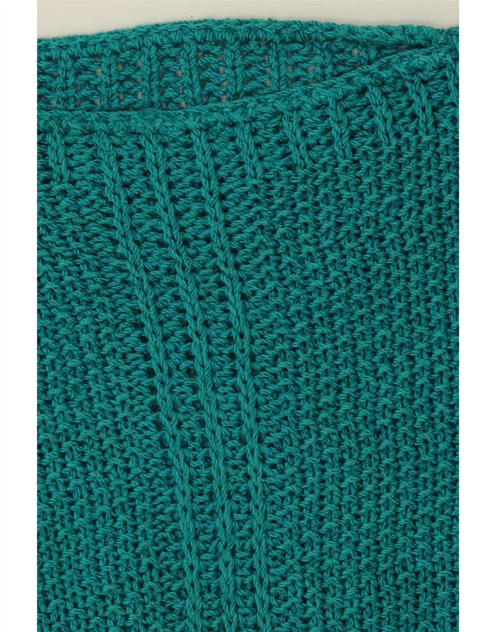 VINTAGE Womens Boat Neck Jumper Sweater UK 18 XL Turquoise Vintage Vintage and Second-Hand Vintage from Messina Hembry 