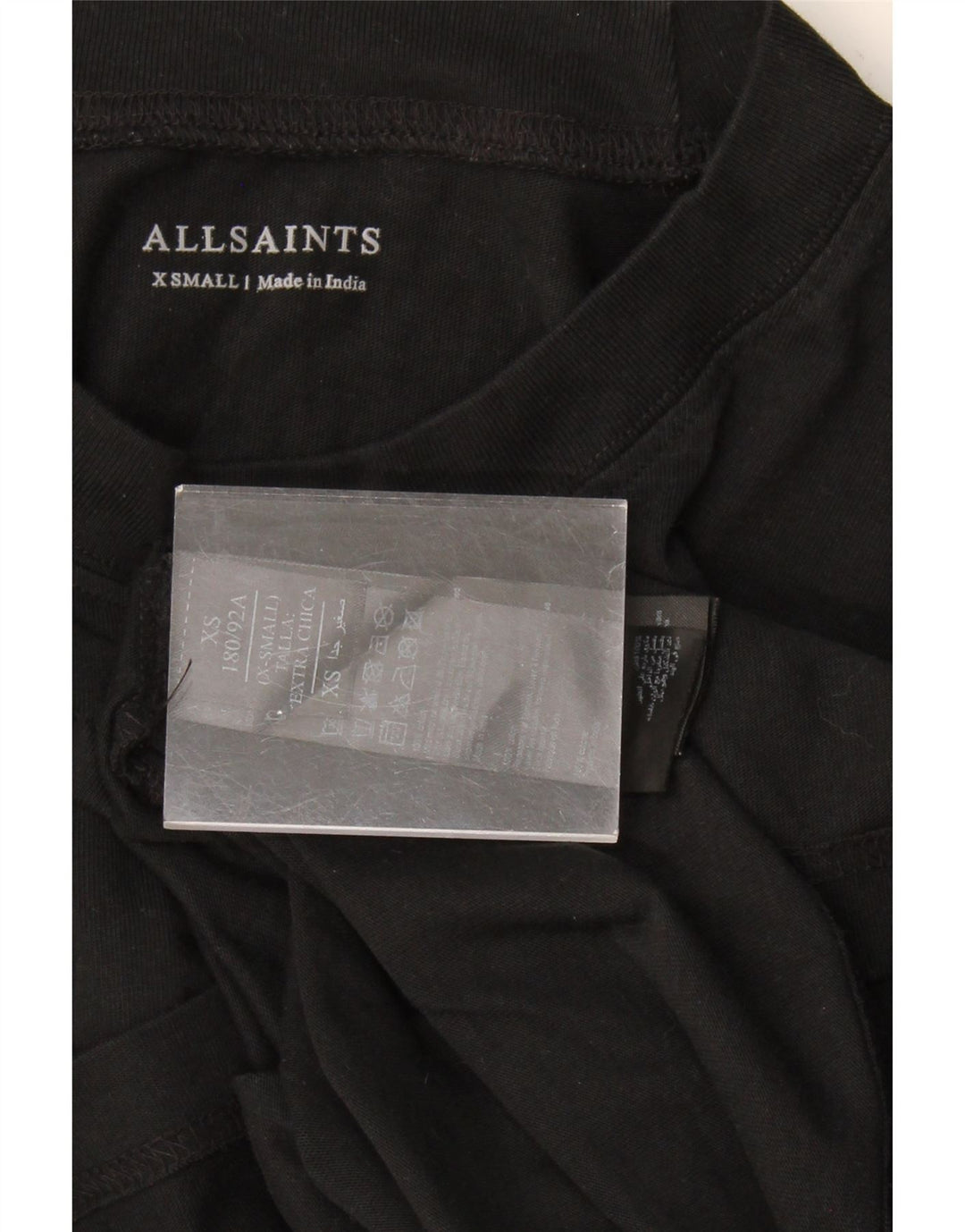 Camiseta masculina ALL SAINTS Top XS algodão preto