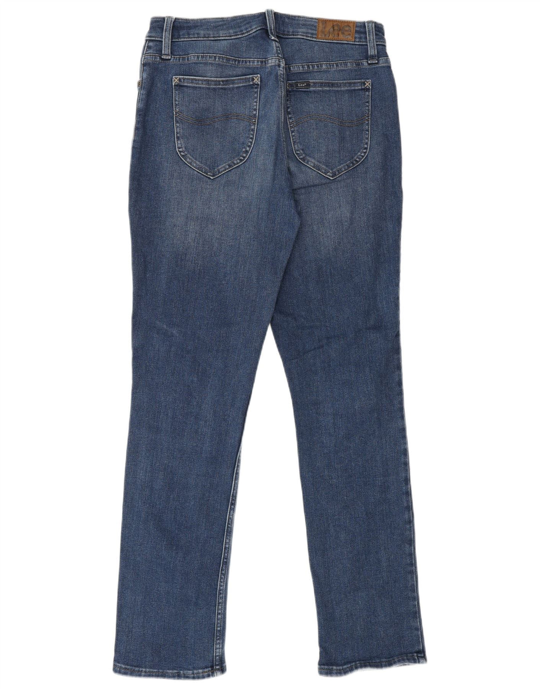 Calça jeans feminina LEE cintura média regular fit reta W29 L31 algodão azul