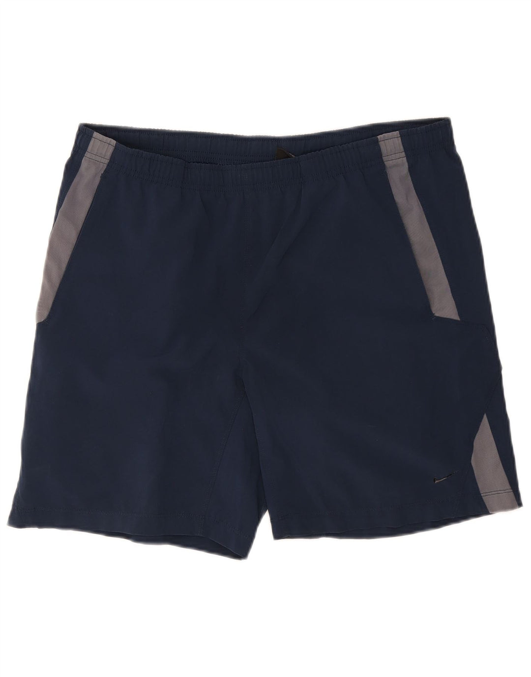 Shorts esportivos masculinos Nike pequenos poliéster colorblock azul marinho