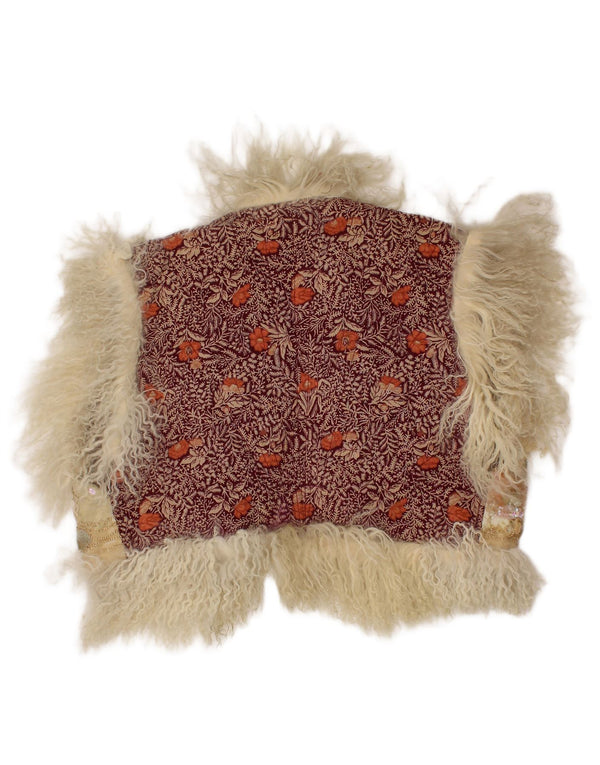 Casaco Bolero Vintage Menina 8-9 Anos Bege Floral