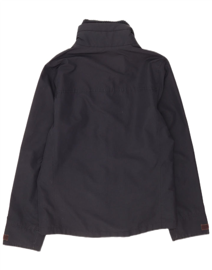 Jaqueta de chuva masculina Hollister UK 40 grande poliéster azul marinho