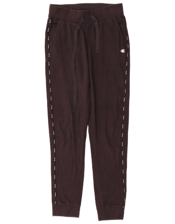 Calça feminina Champion com estampa gráfica e jogging UK 10 pequena preta