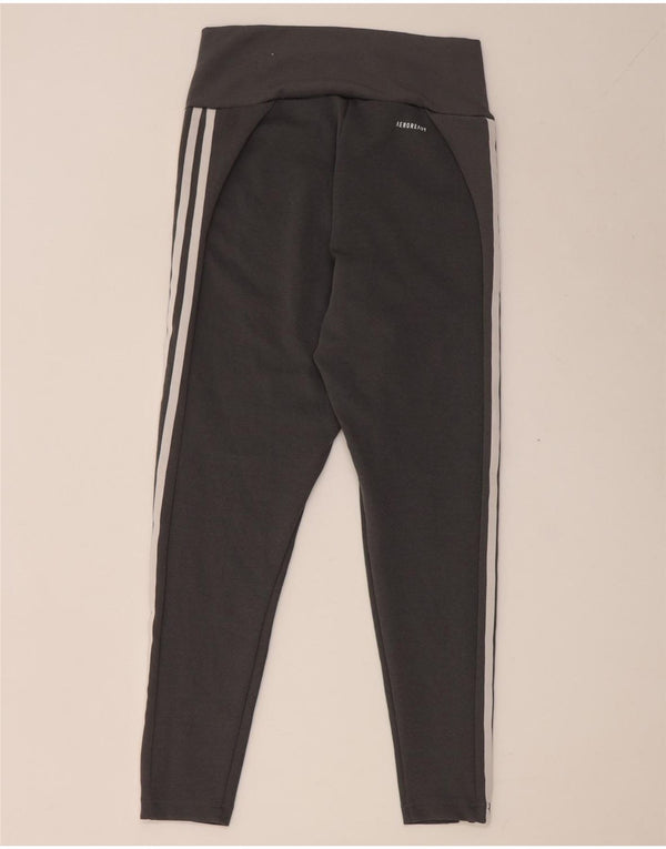 Leggings Adidas Aeroready Crop Femininas UK 12/14 Cinza Médio Poliéster