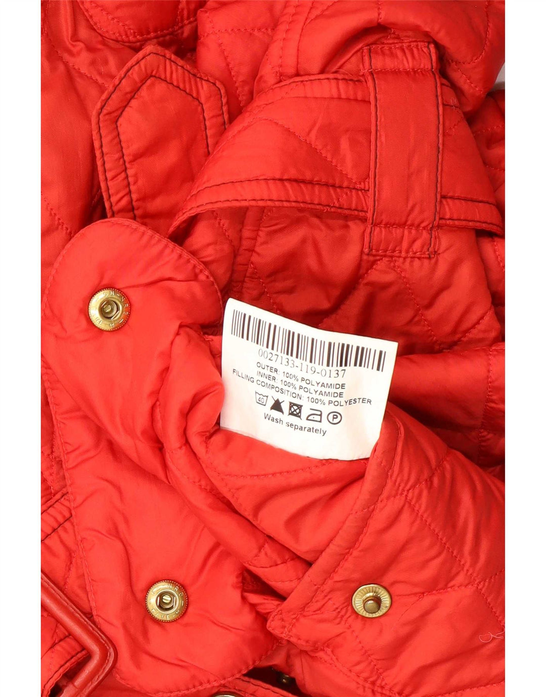 Jaqueta acolchoada feminina Barbour UK 12 poliamida vermelha média