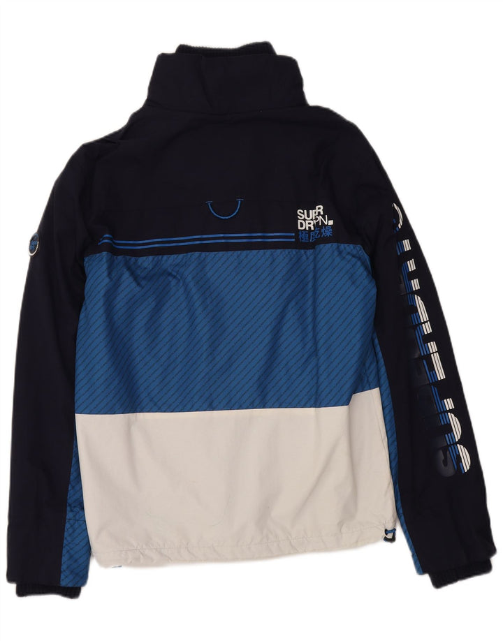 Jaqueta corta-vento masculina Superdry Windtrekker Reino Unido 38 azul marinho médio
