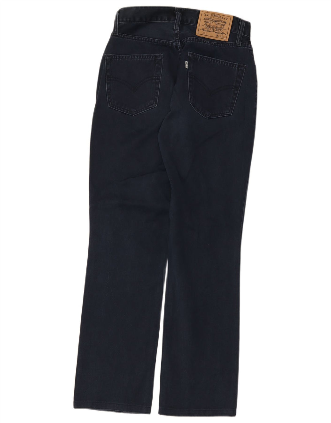 Calça jeans feminina Levi's 595 Straight W28 L29 azul marinho algodão