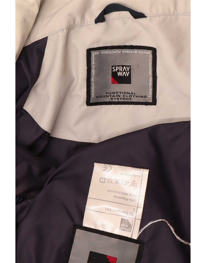 Jaqueta corta-vento masculina Sprayway UK 42 XL poliéster cinza