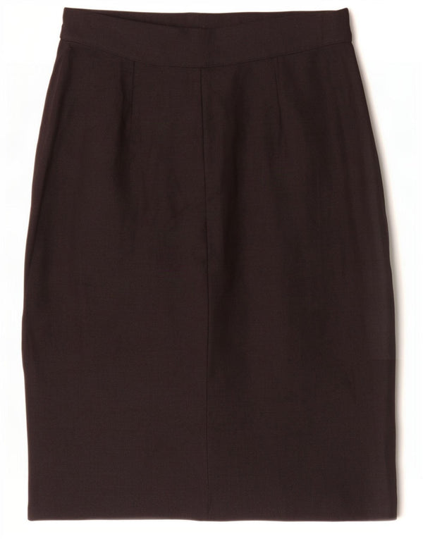 Saia lápis feminina vintage de cintura alta IT 46 grande W28 preta
