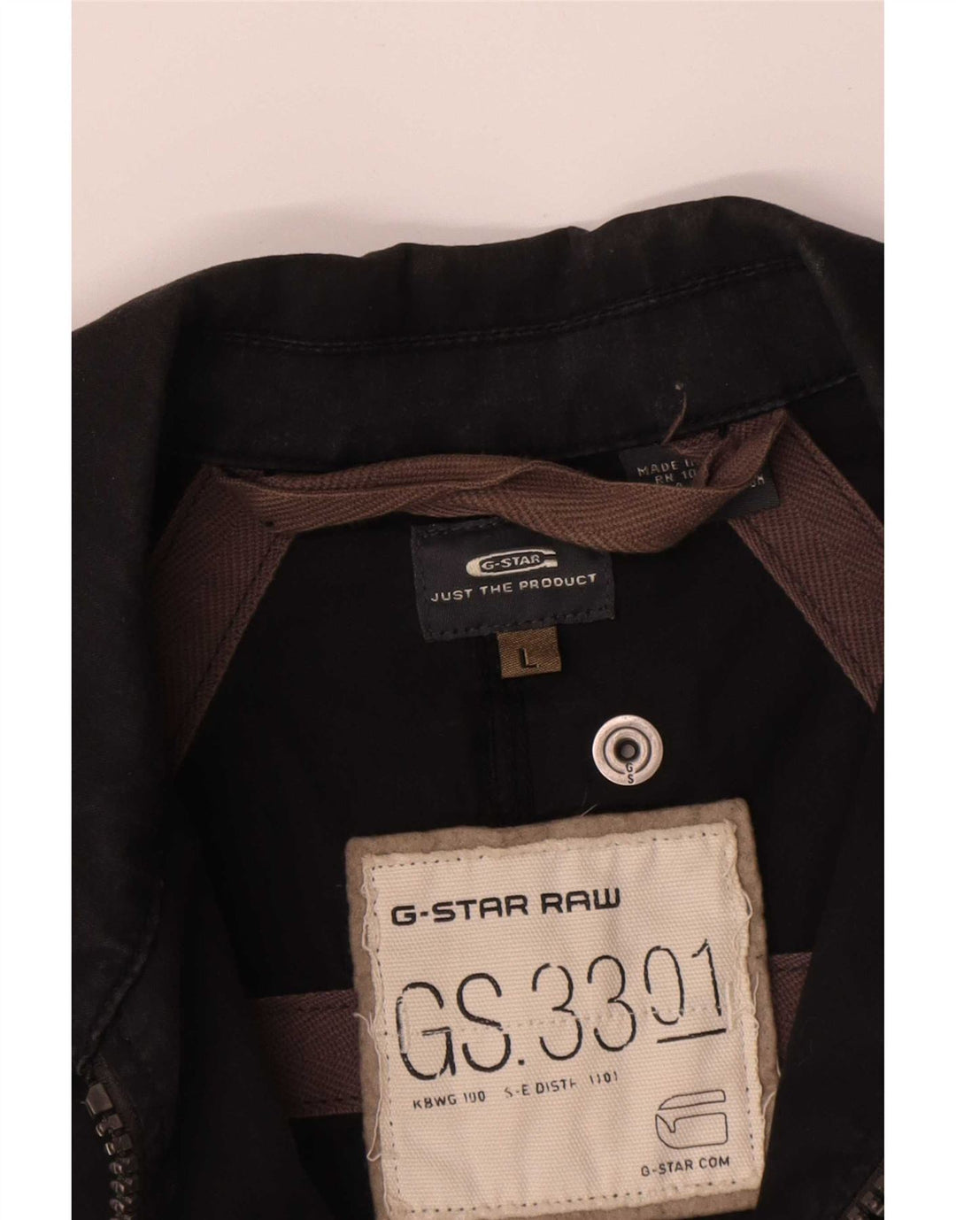 Jaqueta utilitária masculina G-Star UK 40 grande algodão preto