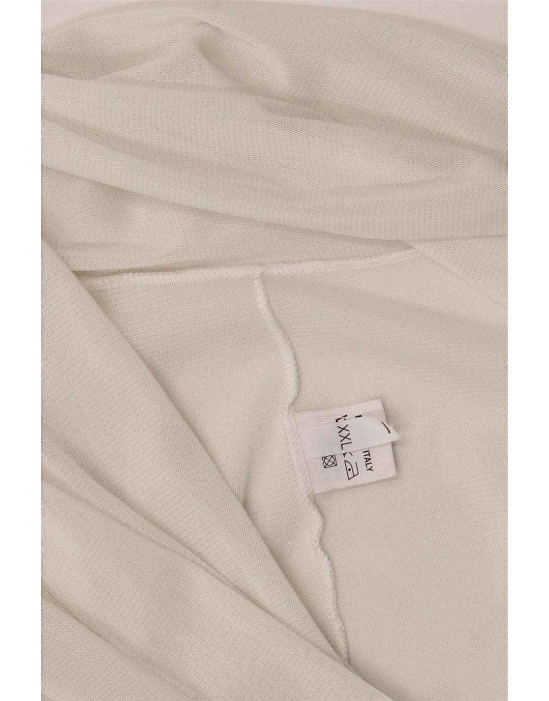 Top feminino vintage com gravata frontal UK 20 2XL viscose branca