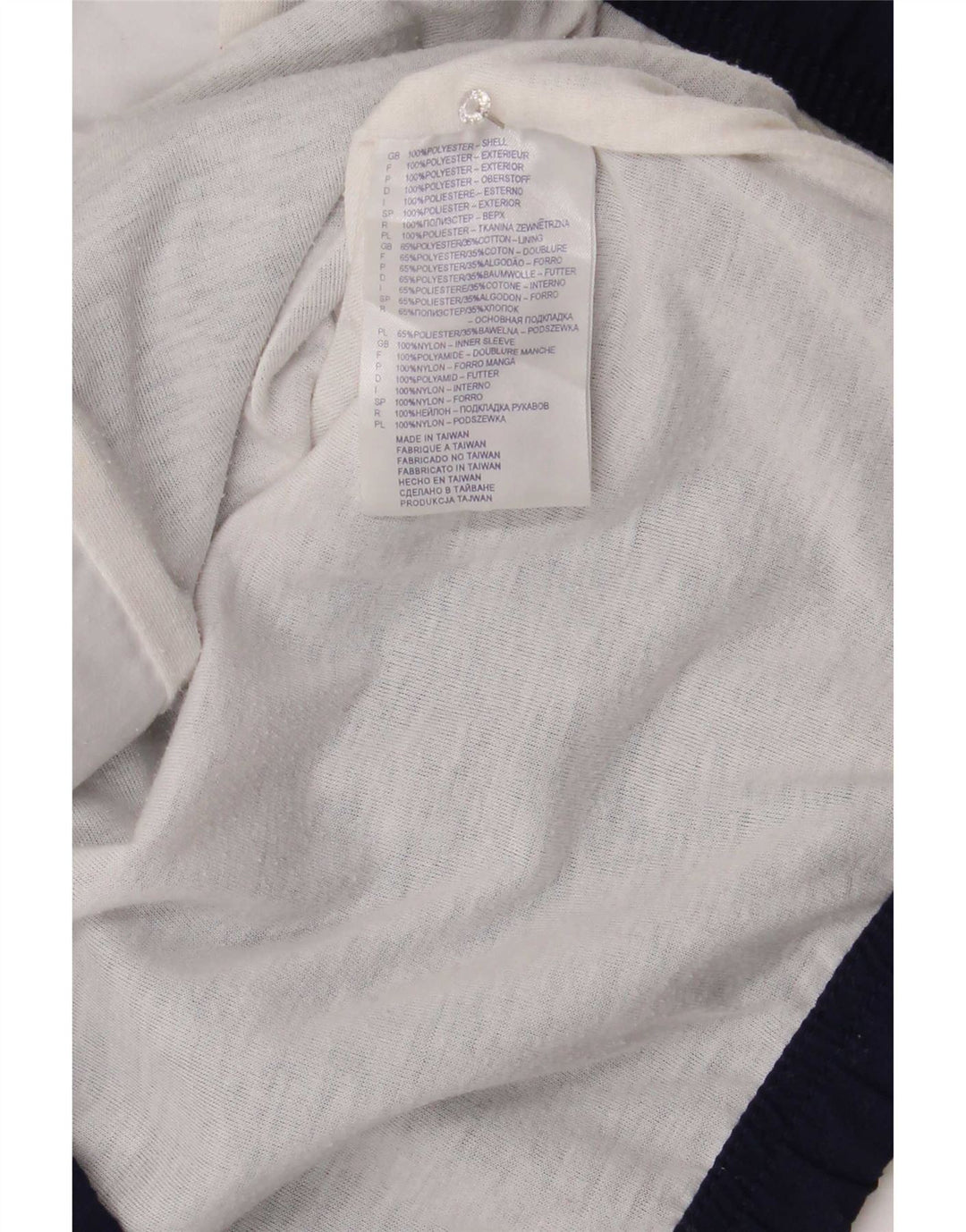 Reebok Womens Tracksuit Top Jacket UK 12 Médio Azul Marinho Colourblock