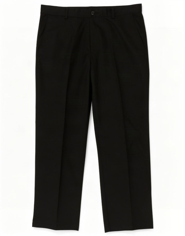 Adidas Mens Climalite Straight Chino Calças W36 L32 Poliéster Preto