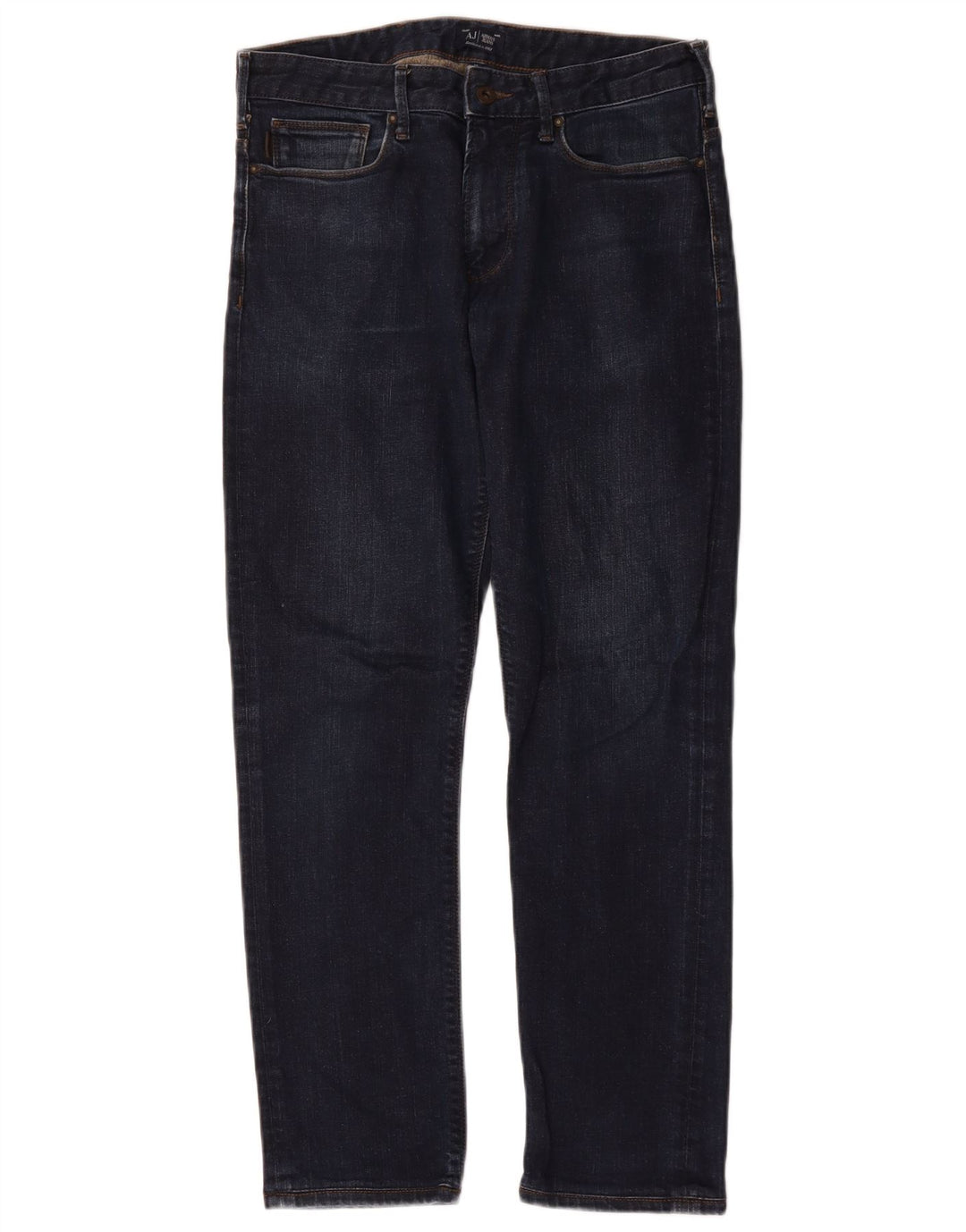 Armani Mens Slim Jeans W30 L28 Azul Marinho Algodão