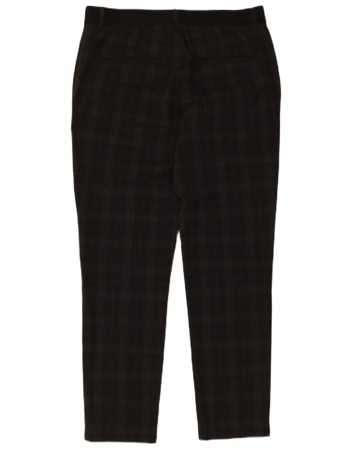 Calça Chino Cônica Masculina Zara Médio W31 L28 Xadrez Preta