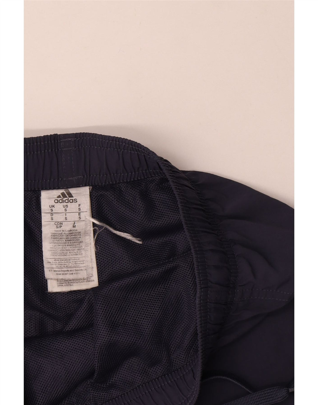 Shorts esportivos masculinos Adidas pequenos poliéster azul marinho