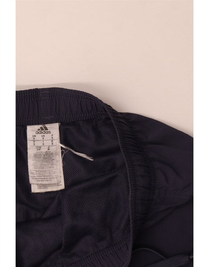 Shorts esportivos masculinos Adidas pequenos poliéster azul marinho