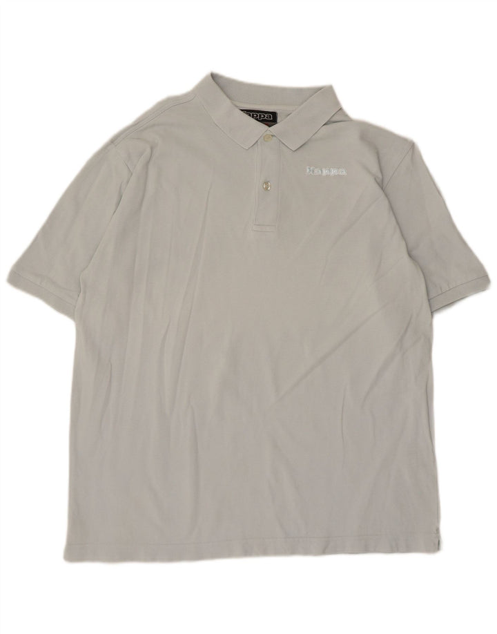 Camisa polo masculina Kappa grande algodão azul