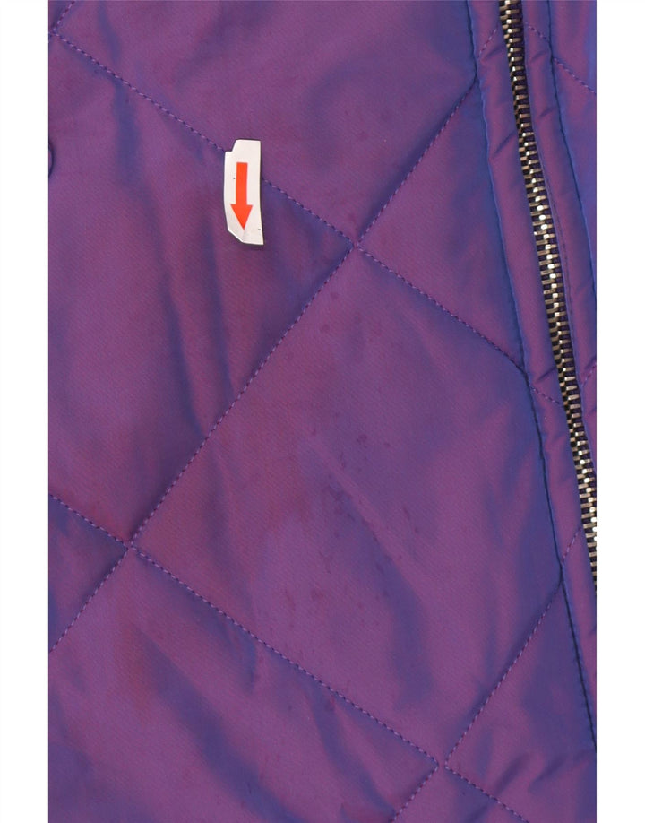Belfe & Belfe Casaco feminino grande com capuz e acolchoado IT 44 Médio Roxo