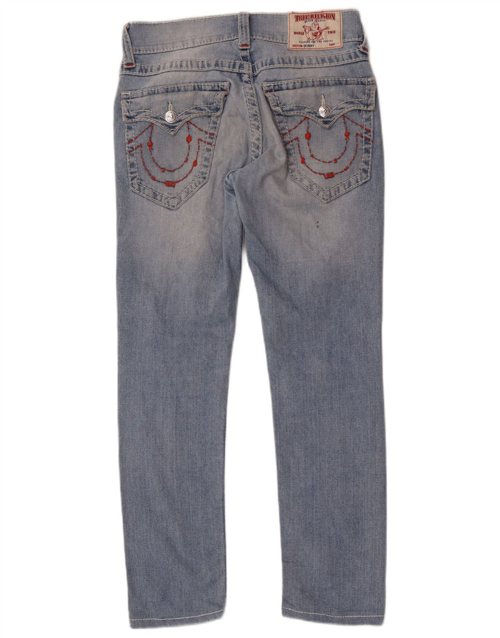 TRUE RELIGION Calça jeans feminina slim W30 L29 algodão azul