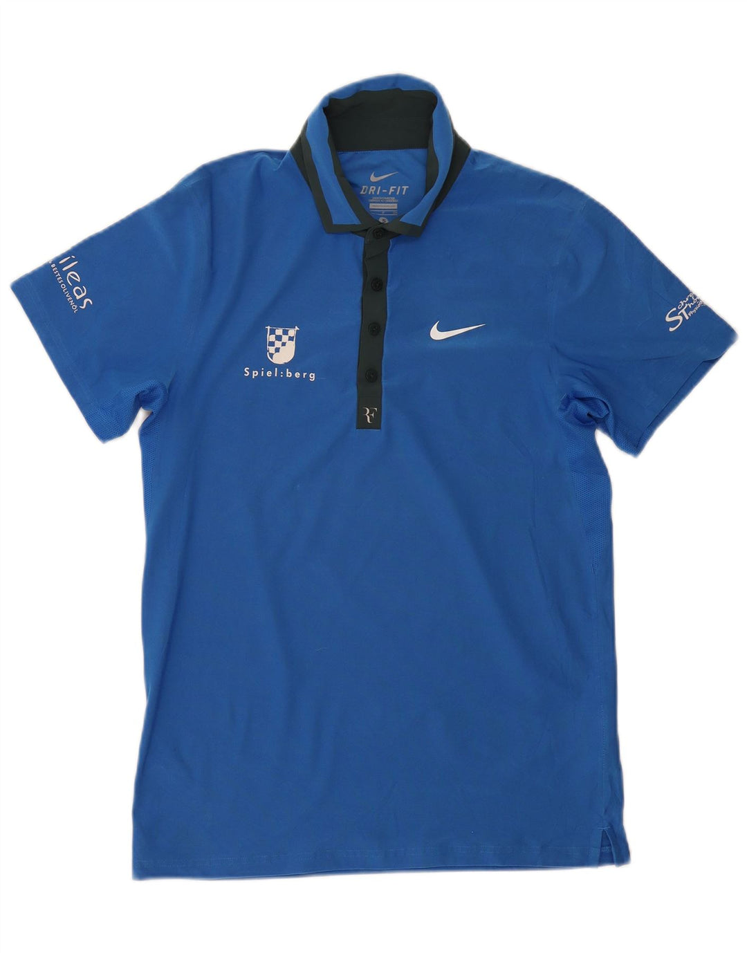 Camisa polo masculina NIKE Dri Fit pequena azul poliéster