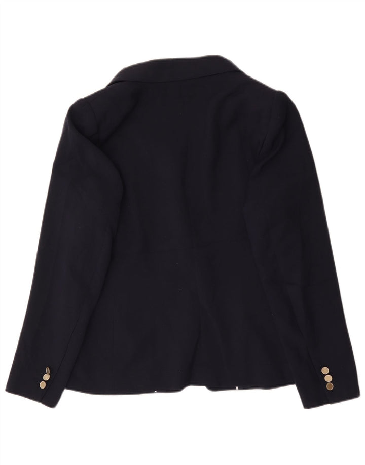 Jaqueta blazer feminina Marks & Spencer com peito duplo Reino Unido 16 grande azul marinho