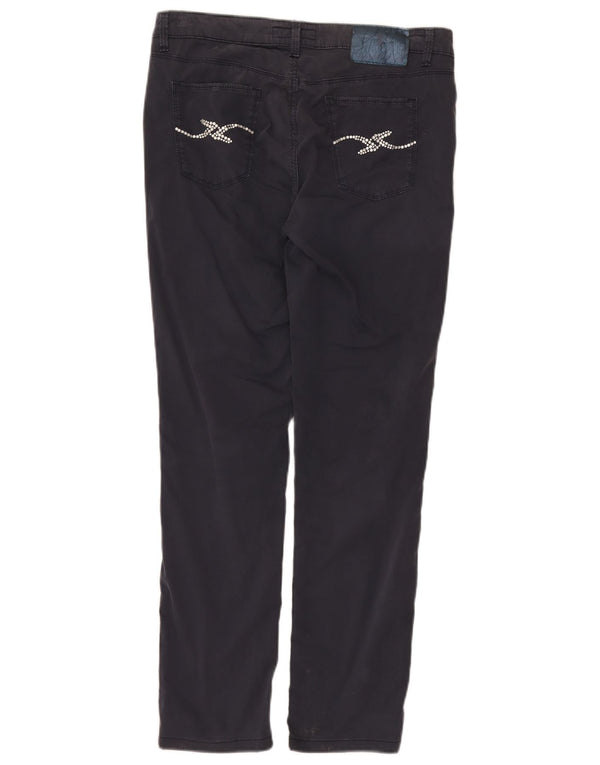 Calça feminina casual slim Trussardi W30 L28 algodão azul marinho