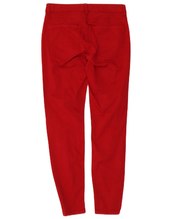 Zara Calça feminina casual slim EU 36 XS W26 L27 vermelha